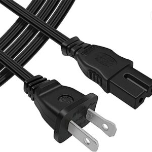 Xzrucst 6Ft 2 Prong Polarized Power Cord for Arris Router Modem; Vizio Sharp Sanyo Emerson TV; Sony Playstation 1 2 PS1 PS2 XB DC Console System; Bose Companion 3 5 Speaker Audio System AC Wall Cable