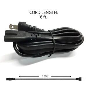 Marg 6ft AC Power Cord Cable Plug fits for Bose PS3-2-1 PS3-2-1 II PS3-2-1 III PS321 Powered Speaker System Acoustimass Subwoofer