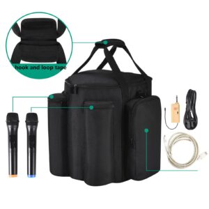 Speaker Bag Portable Travel Case Compatible for Bose S1 Pro, Audio Microphone Storage Bag Multifunctional Carry Tote Bag Shoulder Bag Outdoor Accessories for S1 Pro Multi Position PA System Bluetooth