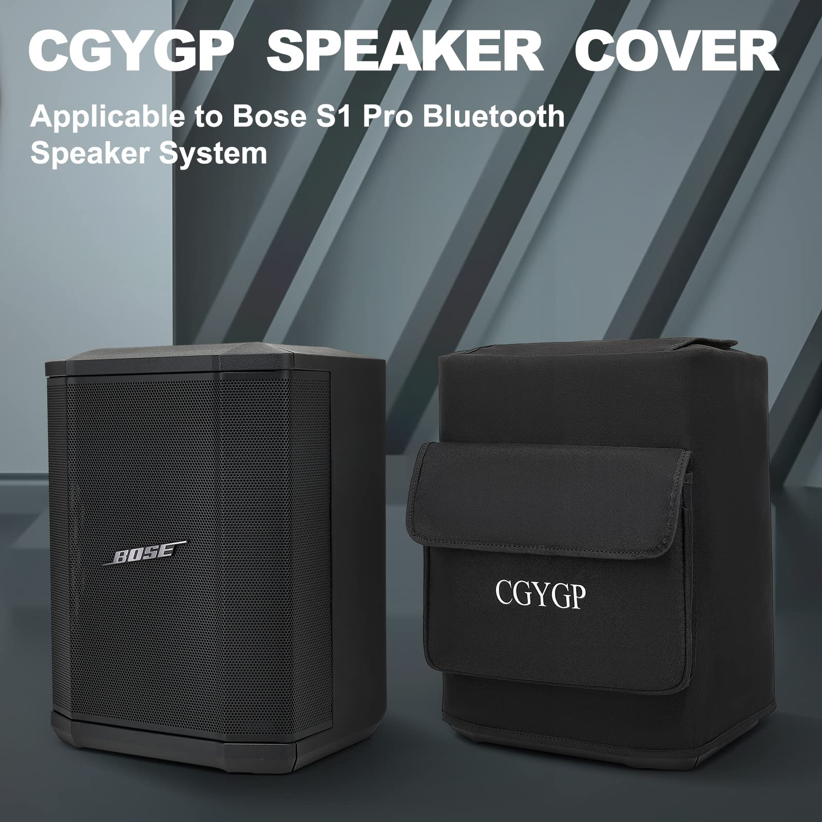 Speaker Cover Compatible for Bose S1 Pro, Slip Cover with Pocket for Portable Bluetooth Speaker System