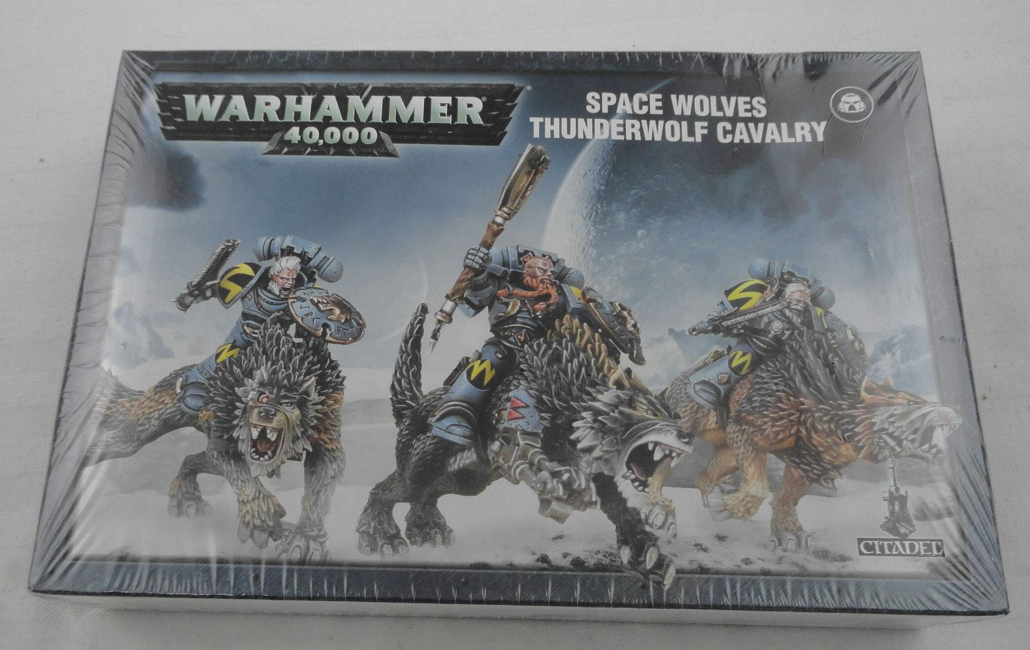 Games Workshop 99120101091 Space Wolves Thunder Wolf Cavalry Action Figure, Black