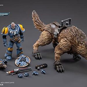 BLOOMAGE JOYTOY (BEIJING) TECH Warhammer 40K: Space Wolves Thunderwolf Cavalry Biane 1:18 Scale Action Figure, Multicolor