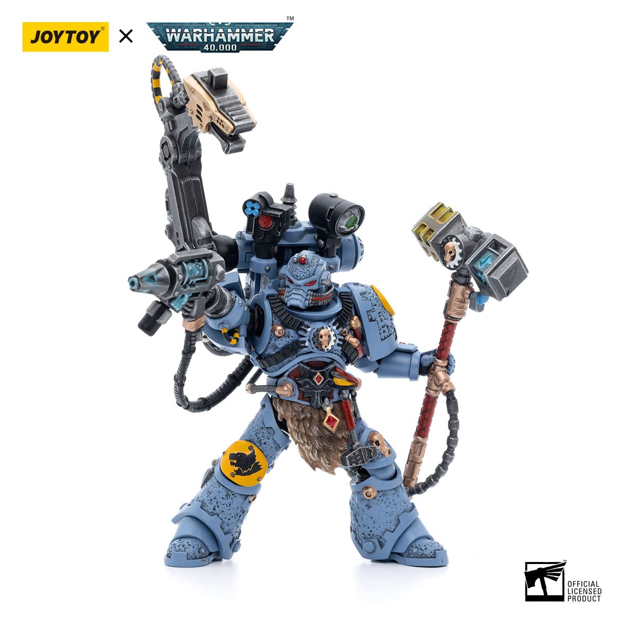 Joytoy Warhammer 40K 1/18 Action Figures Joy Toy Mecha Figure Model Space Wolves Iron Priest Jorin Fellhammer