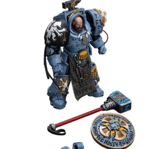 HiPlay JoyToy Warhammer 40K Collectible Figure: Space Wolves Arjac Rockfist 1:18 Scale Action Figures JT6878 (Rockfist)