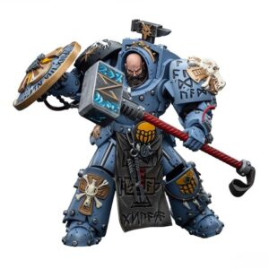 HiPlay JoyToy Warhammer 40K Collectible Figure: Space Wolves Arjac Rockfist 1:18 Scale Action Figures JT6878 (Rockfist)