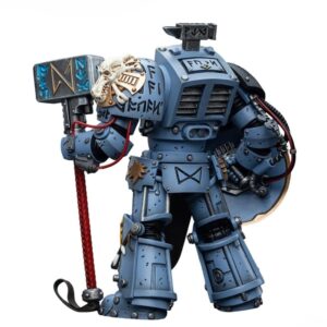 HiPlay JoyToy Warhammer 40K Collectible Figure: Space Wolves Arjac Rockfist 1:18 Scale Action Figures JT6878 (Rockfist)