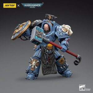 Pipigirl JoyToy 40K Genuine License 1:18 Soldier, Space Wolves Arjac Rockfist, 4inch Models Action Figures Kits (Arjac Rockfist), (JT6878)