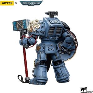 Pipigirl JoyToy 40K Genuine License 1:18 Soldier, Space Wolves Arjac Rockfist, 4inch Models Action Figures Kits (Arjac Rockfist), (JT6878)