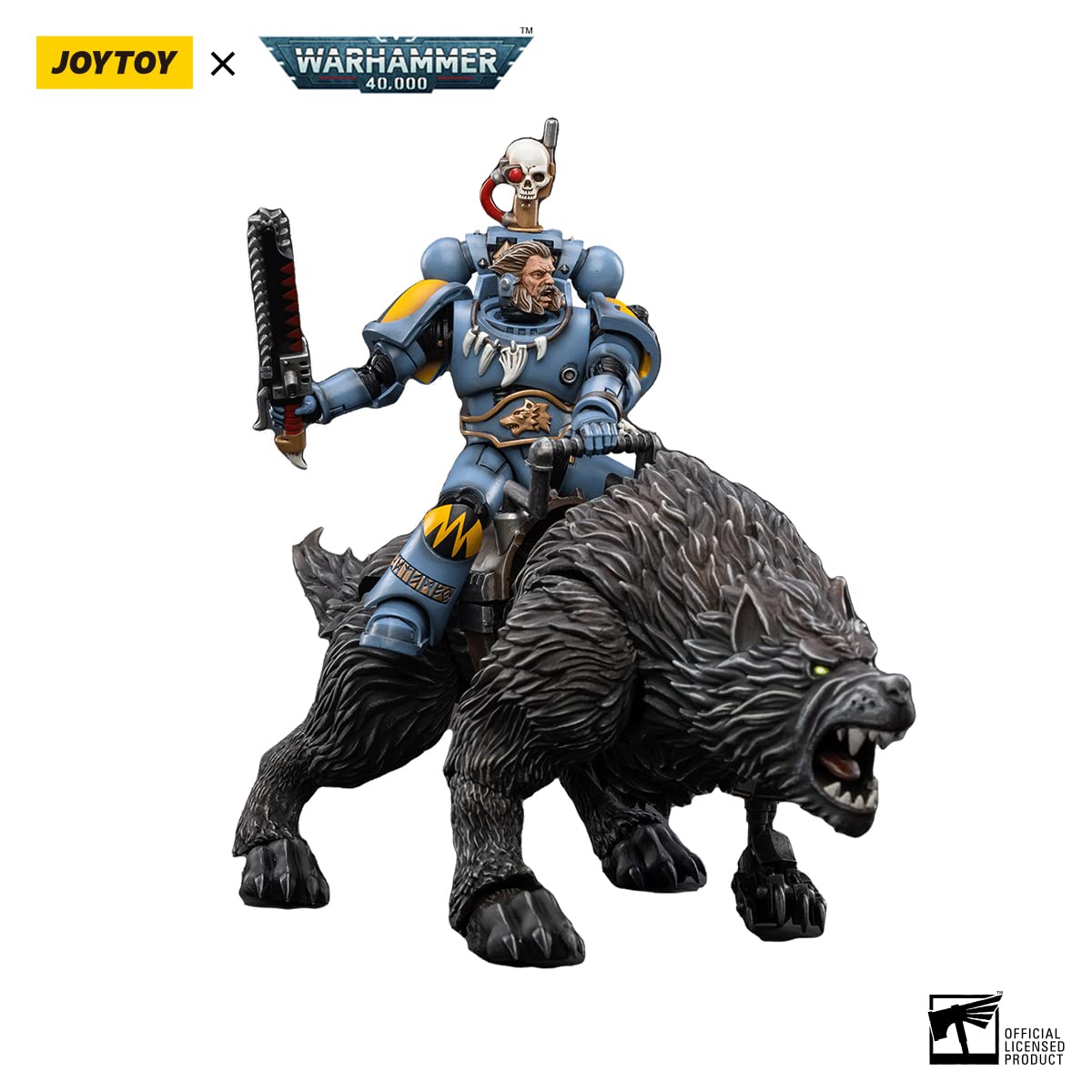 JoyToy Warhammer 40K 1/18 Space Wolves Thunderwolf Cavalry Frode Action Figure Warrior Joy toy Models