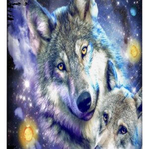 iPhone 7 Plus/8 Plus Cosmic Space Wolf, Wolves Family Howling, Celestial Bond Case