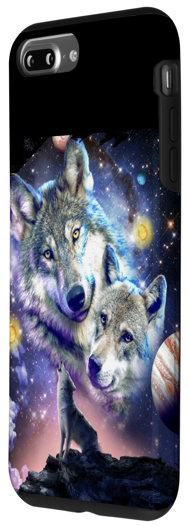 iPhone 7 Plus/8 Plus Cosmic Space Wolf, Wolves Family Howling, Celestial Bond Case