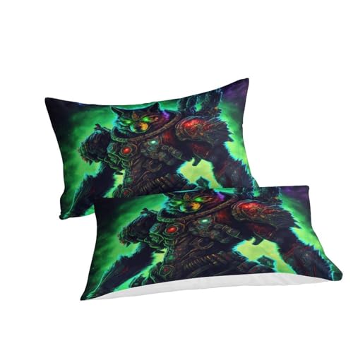 Cosmic Space Wolves 3D Printed Quilt Cover Duvet Cover Comforter Covers Bedding Set for Childrens and Adults 3 Pieces with Pillowcases Microfiber with Zipper Closure Twin（173x218cm）