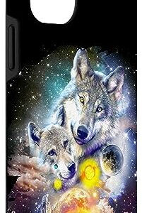 iPhone 13 Pro Cosmic Space Wolf, Wolves Family Howling, Night-time Reunion Case