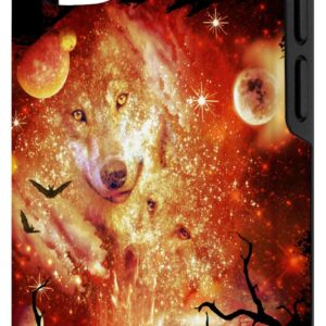 iPhone 12/12 Pro Halloween Wolf, Howling Wolves Family, Space Moon Case