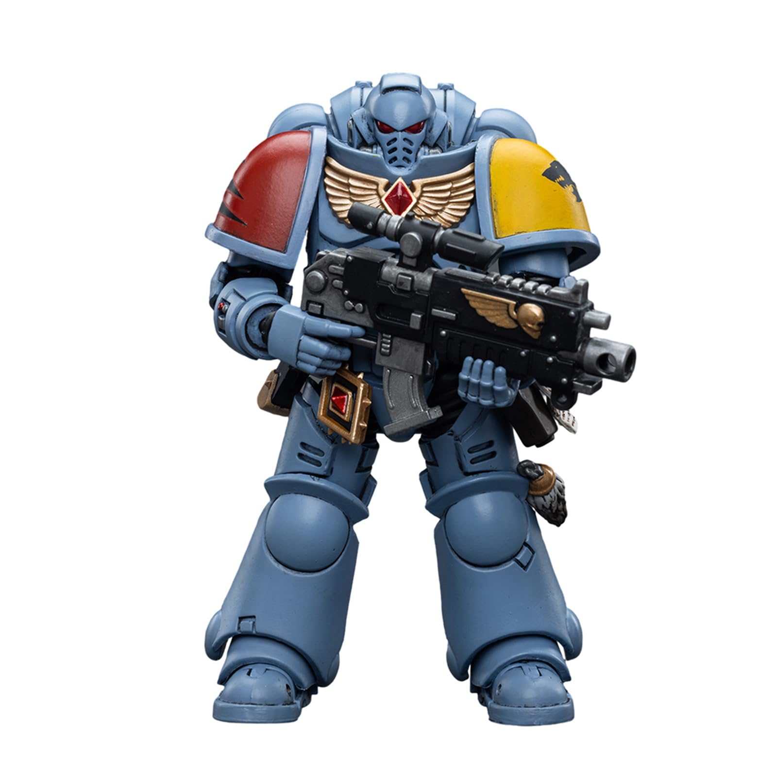 Pipigirl JoyToy 40K Space Marine Genuine License 1/18 Soldier, 4inch Models Space Marines Action Figures Kits (Space Wolves Intercessors)