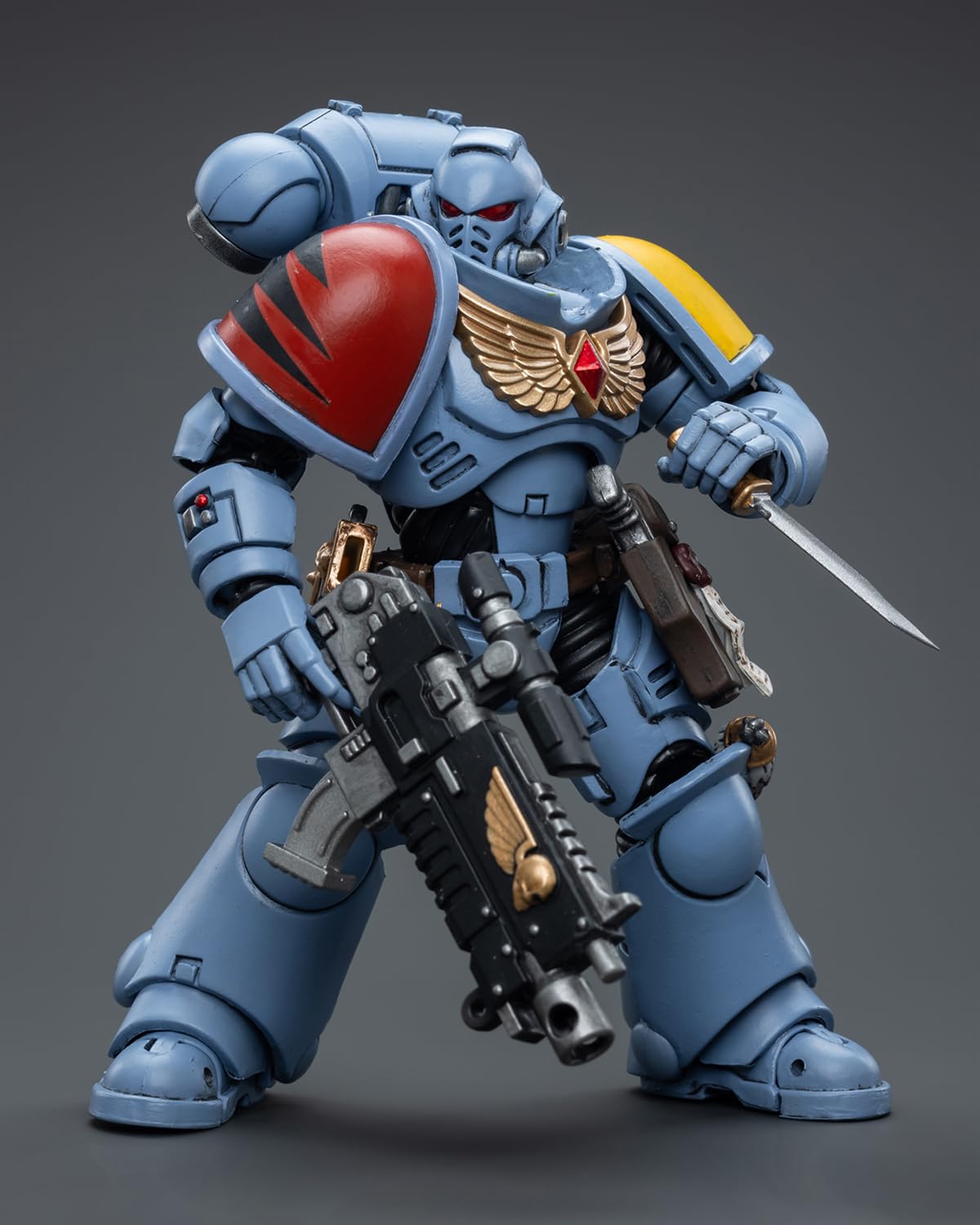 Pipigirl JoyToy 40K Space Marine Genuine License 1/18 Soldier, 4inch Models Space Marines Action Figures Kits (Space Wolves Intercessors)