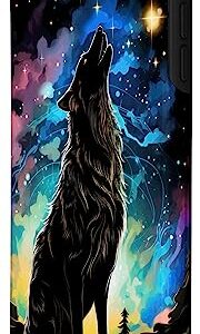 iPhone 7 Plus/8 Plus Howling Wolf Space Galaxy Stars Wolves Animal Case