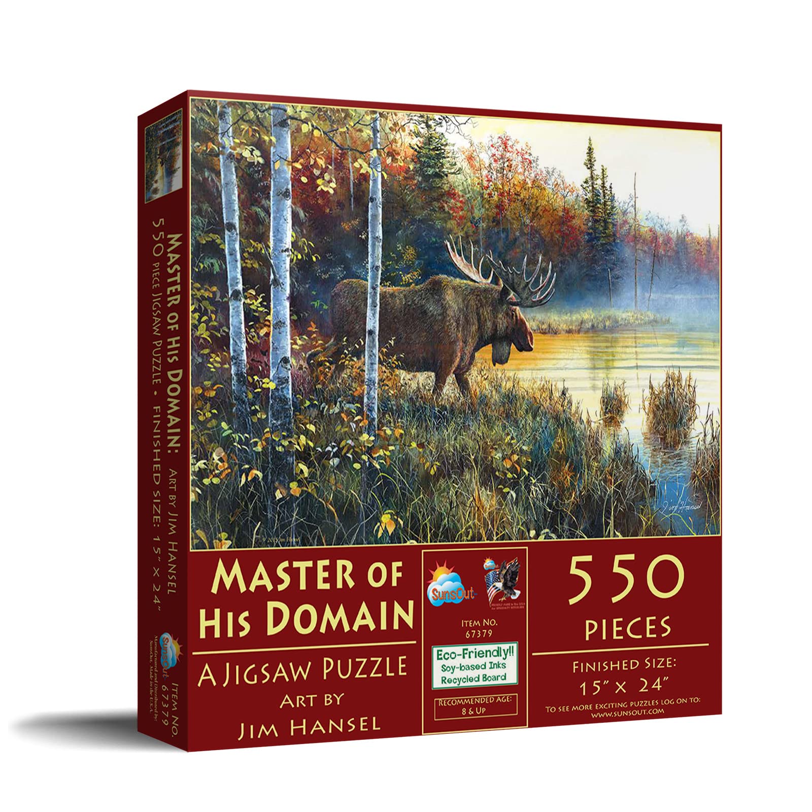 SUNSOUT INC - Master of His Domain - 550 pc Jigsaw Puzzle by Artist: Jim Hansel - Finished Size 15" x 24" - MPN# 67379