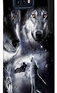 Galaxy S10e Space Wolves 3 Three Snow Wolf Howling At Moon Case