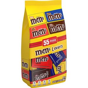 M&M'S Original, Peanut, Peanut Butter & Caramel Fun Size Bulk Easter Chocolate Candy, 30.35 oz, 55 ct, Bag