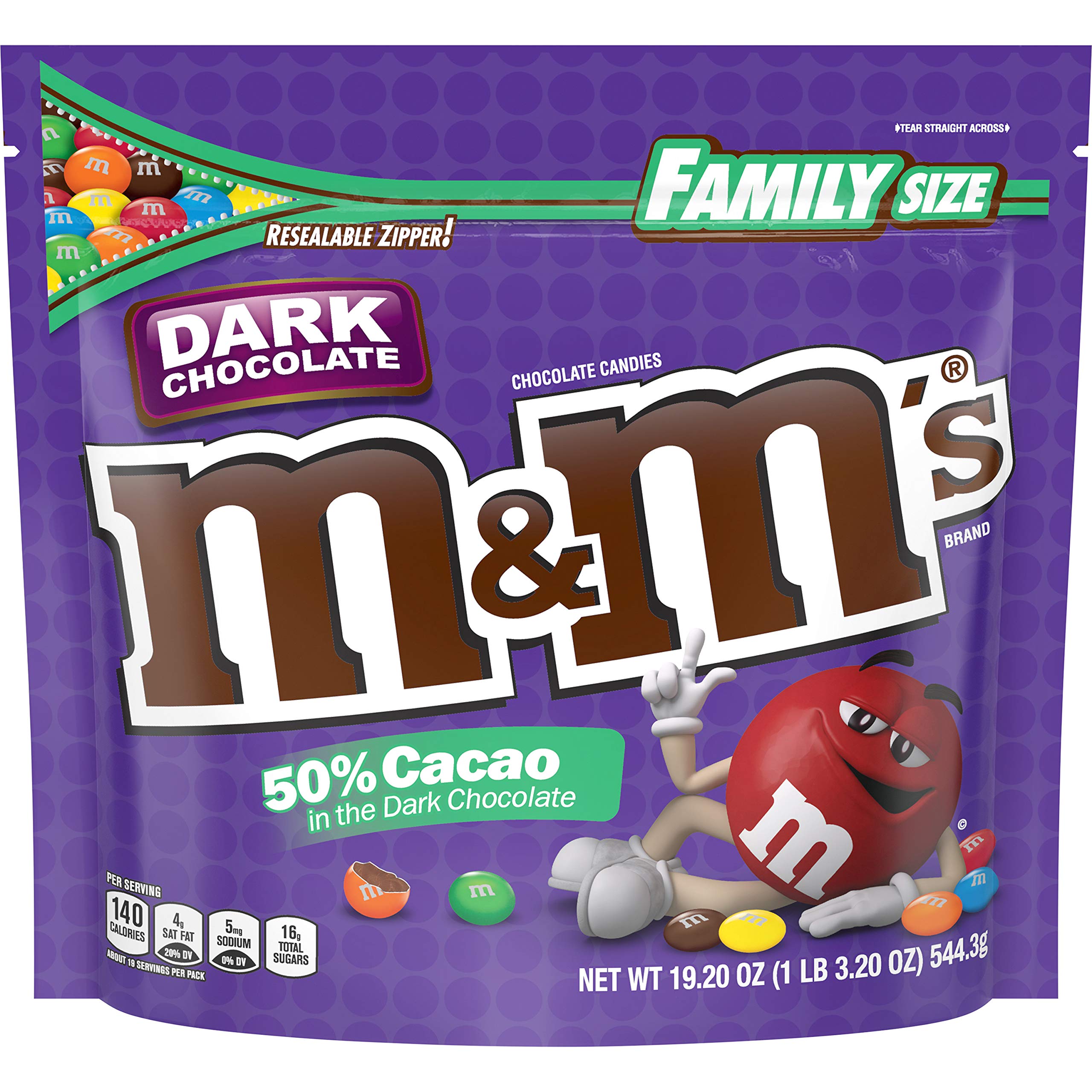 M&M CHOCOLATE CANDY DARK CHOCOLATE 19.2 OZ