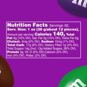 M&M'S Limited Edition Peanut Milk Chocolate Candy, featuring Purple Candy Bulk Jar (62 oz.)