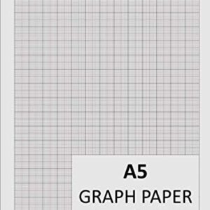 A5 Graph Paper 1mm 0.1cm: 148mm x 210mm, 1/5/10 mm Square Grid Ruled Graphing Notepad, 100 Pages/50 leaves | Engineering & Science Notebook | 1mm-5mm-10mm Graph Paper A5 Pad | 90gsm White Paper