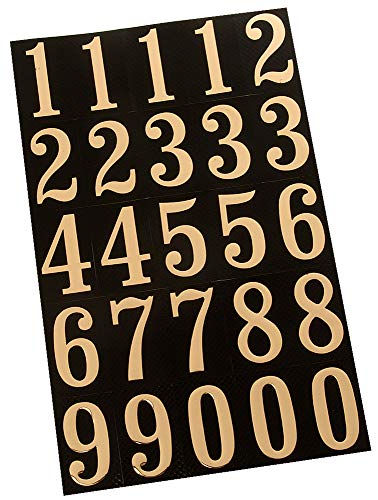 Hy-Ko Products MM-3N Self Adhesive Vinyl Numbers 2" High Black & Gold, 26 Pieces