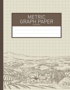metric graph paper: graph paper notebook with quad-ruled pages | mm graph paper (1mm x 10mm) scientific lab notebook for math, science, technology | ... | notebooks for students with design cover