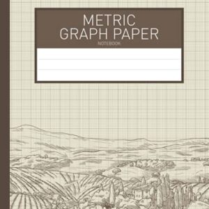 Metric Graph Paper: Graph Paper Notebook with Quad-ruled pages | MM Graph Paper (1mm x 10mm) Scientific Lab Notebook for math, science, technology | ... | Notebooks for Students with design cover