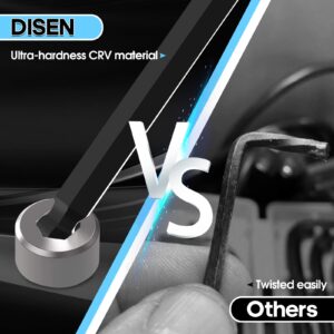 DISEN 13 Pieces Hex Key Allen Wrench Set Metric Size with Ball End, 1.27-10 MM, Long Arm Ball Design, Chrome Vanadium Steel