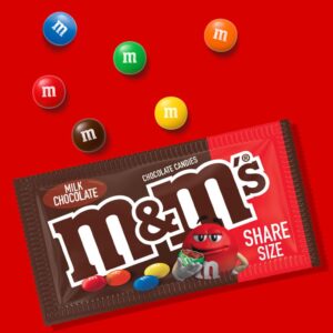 M&M'S Milk Chocolate Candy Sharing Size 3.14 Ounce (Pack of 24) Box