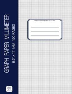 graph paper millimeter: notebook 8.5" x 11" | engineering & math graph paper mm | 150 numbered pages