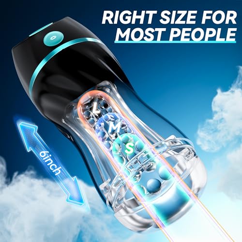 Automatic Sucking Male Masturbators - Upgraded 7 Vibration & Suction Hands Free Pocket Pussy Male Stroker with 3D Realistic Textured, Blowjob Toy Mens Adult Male Sex Toys for Men (Black)