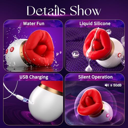 Vibrator Adult Sex Toys for Women - 3IN1 Mouth-Shaped Sucking Vibrator, 10 Tongue Licking 3 Sucking Nipples Anal Clit Sucker Vibrater, G Spot Vibrators Clitoral Stimulator Couples Sex Toys