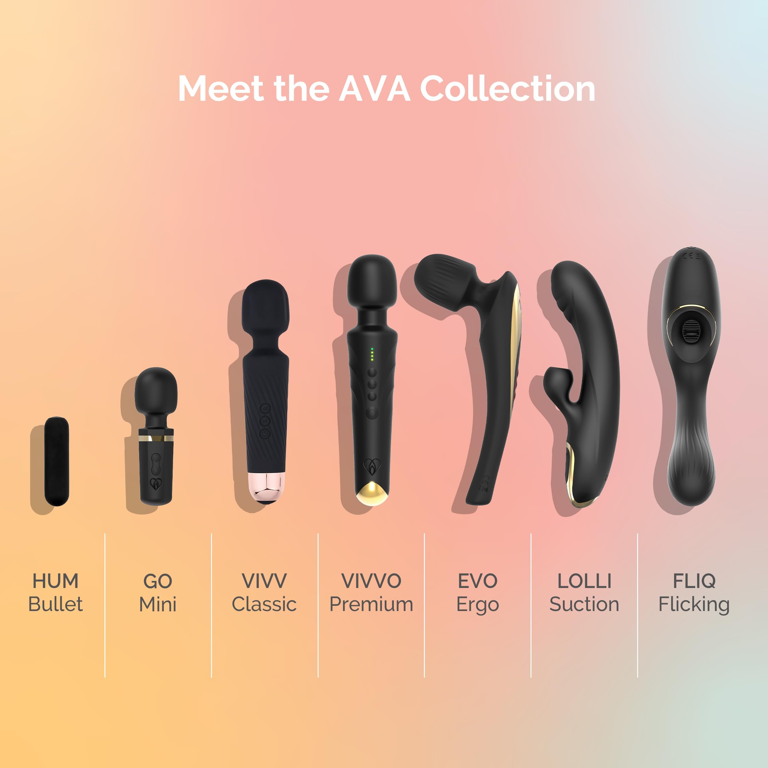 Ava Vibrator Wand Sex Toys [Clit Stimulator Vibrators] Vibrator for Woman | Sex Toy | 4+ Hr Battery | Gifts for Women | 20 Patterns & 8 Speeds of Pleasure | Quiet Adult Sex Toys -Standard - Hot Pink