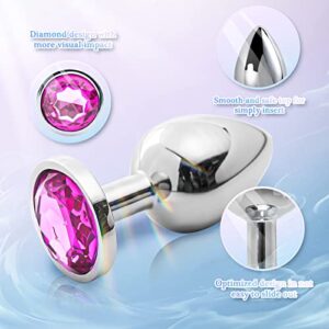 Anal Plug Adult Sex Toy,Jeweled Anal Toys Adult Sex Toys Games Butt Plug,Personal Anal Plug Sex Toy for Adult Women,Men and Couples,Rose Sex Toy G Spot Anal Beads Anal Toy