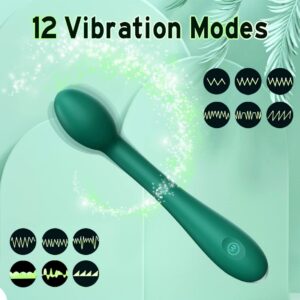 G Spot Vibrator Adult Sex Toys, Clitoral Tits Anal Stimulator Dildo with 12 Powerful Vibrating Modes,Clit Nipple Personal Massager for Women,Waterproof Bullet Finger Training for Couple