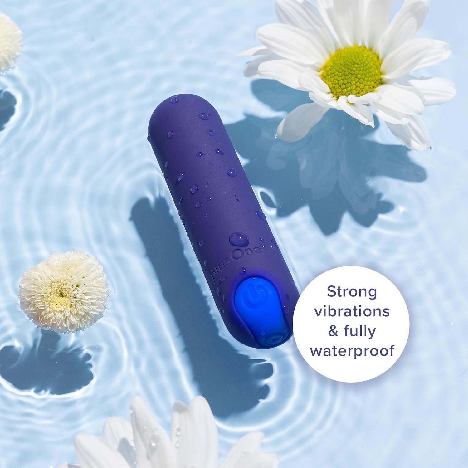 plusOne Bullet Vibrator for Women - Mini Vibrator Made of Body-Safe Silicone, Fully Waterproof, USB Rechargeable - Personal Massager with 10 Vibration Settings