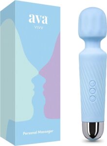 ava vibrator wand sex toys [clit stimulator vibrators] vibrator for woman | sex toy | 4+ hr battery | gifts for women | 20 patterns & 8 speeds of pleasure | quiet adult sex toys -standard - blue