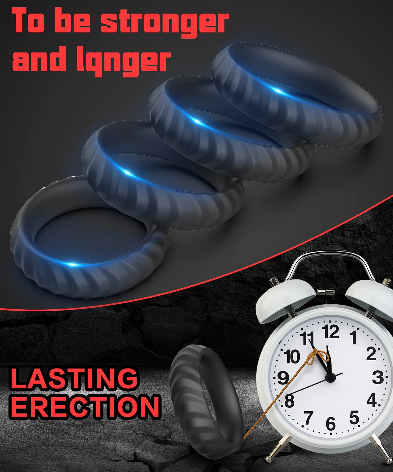 Dovelo Silicone Penis Rings kit, 4 Different Sizes Cock Rings for Men Sex Toy, Adult Sex Toys & Games