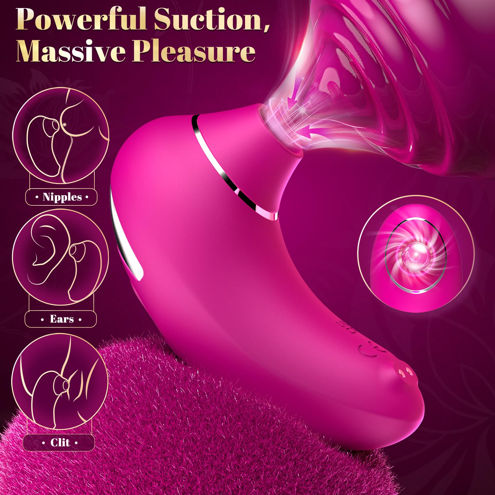 Gasevimo Vibrator Adult Sex Toys for Women - Upgraded Sex Toys Sucking Vibrators Adult Toys, 9 Sucking & Vibrating Rose Sex Toy Nipples Clitoral Stimulator Adult Toy for Female Adults Couples