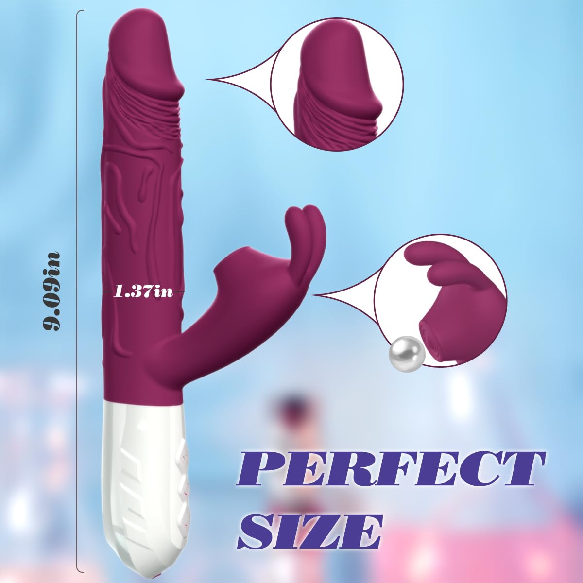 Seukn Female Vibrator Adult Toys for Women,G Spot Vibrator Clitoral Stimulator Rose Sex Toy Realistic Dildo with 7 Vibration Mode, Rabbit Vibrators Adult Sex Toys Sex Machine Anal Toys for Couple