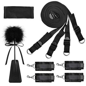 Sex Bondage BDSM Kit UTIMI Restraints Set Sex Toys with Hand Cuffs Ankle Cuff Bondage Collection & Blindfold & Tickler Included