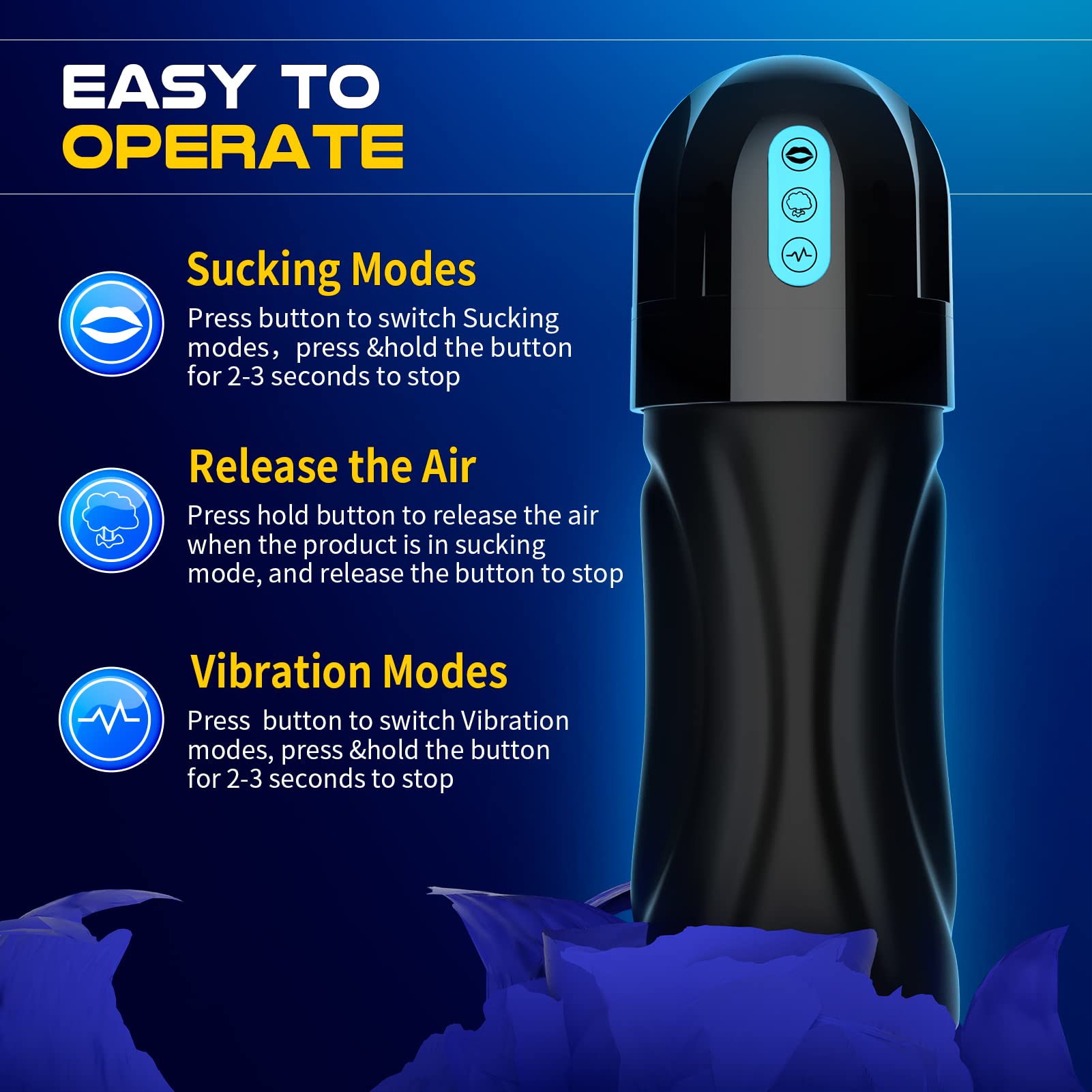 Movakativ Male Adult Sex Toys for Men, Sucking Male Masturbator Penis Pump with 10 Vibration & 5 Suction,Super Soft TPE Channel Automatic Vibrating Hands Free Male Masturbators Cup Men Sex Toy Machine