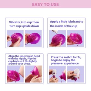 Nipple Clitorals Vibrator Adult Toys - Women Sex Toy Vibrating Nipple Toy Sucker Massage with 10 Vibration 10 Tongue Licking Modes, Rechargeable Female Adult Sex Toys Games for Women Couples Pleasure