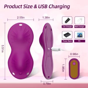 Wearable Panty Vibrators Sex Adult Toys and Games, Rose Women Mini Vibrator with 10 Vibration Modes Vibrating Panties Panty Clit Stimulator Dildos Massager for Beginner Couples