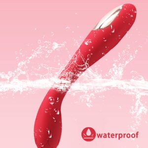 Alovegarden Clitoral G-Spot Powerful Rose Vibrator, Waterproof Dildo Clit Stimulator with 10 Vibration Modes, Softer and Flexible Sex Toy for Women, Clitoral Vibrator (Red)