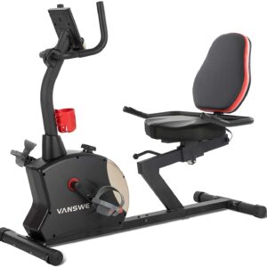 VANSWE Recumbent Exercise Bike for Adults Seniors - 400 LBS Weight Capacity Recumbent Bikes for Home with Magnetic Resistance, Bluetooth and App Connectivity, Pulse Sensor RB912