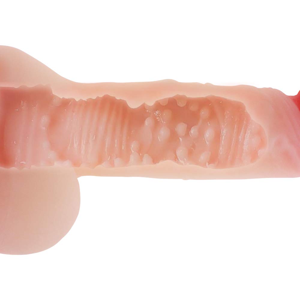 2 in 1 Design Realistic Dildo Pocket Pussy Tight Channels Soft Realistic Dildo for Women Men,Adult Sex Pocket Pussy Masturbator Love Toy